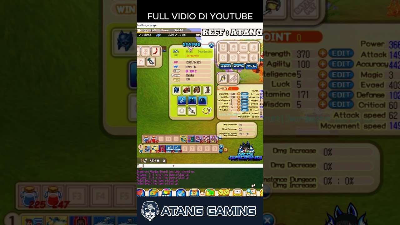 SWORDMASTER LV 208 FARMING TEST DI 4 MAP ! SEAL BOSGADANG #sealbosgadang #sealonline #atangyt #ATANG