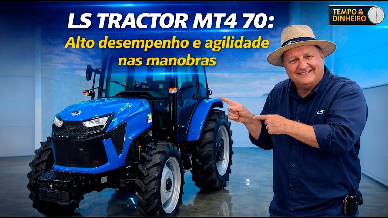 O MT4 70 é o novo trator da LS Tractor que promete alto desempenho e agilidade nas manobras