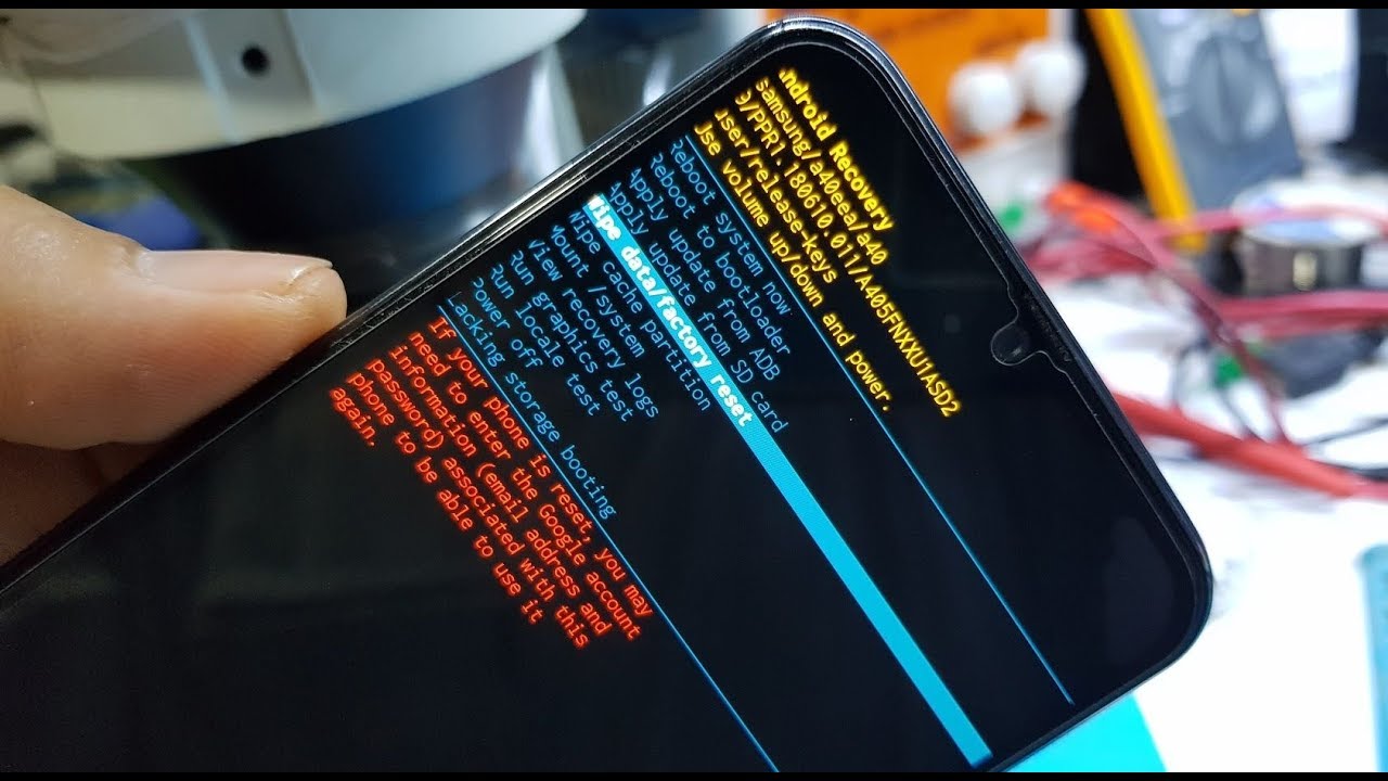فورمات اعادة ضبط المصنع سامسونج factory reset samsung a40-a405fn A10, A20, A30, A50. A70 hard reset