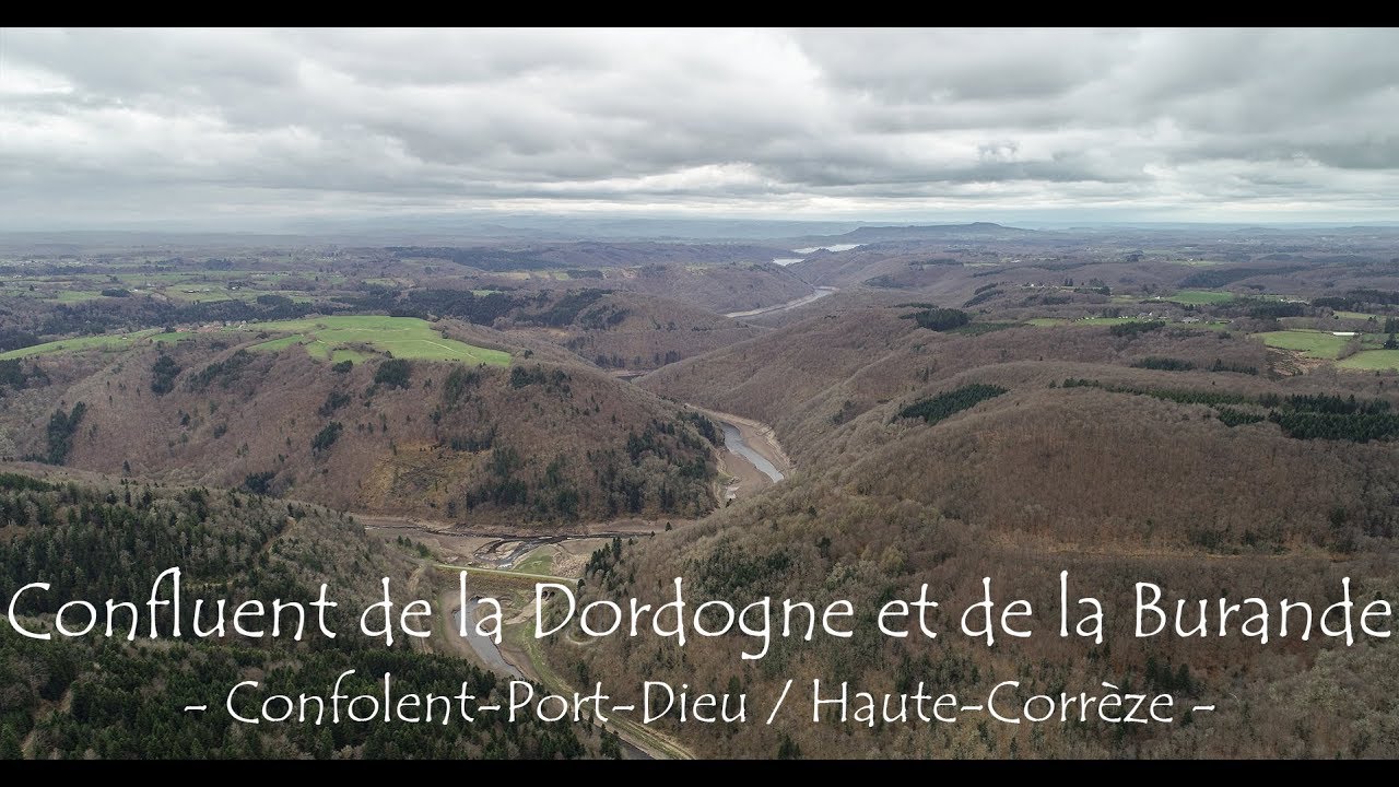 FCP [Drone 4K] - Confluent de la Dordogne et de la Burande / Confolent-Port-Dieu