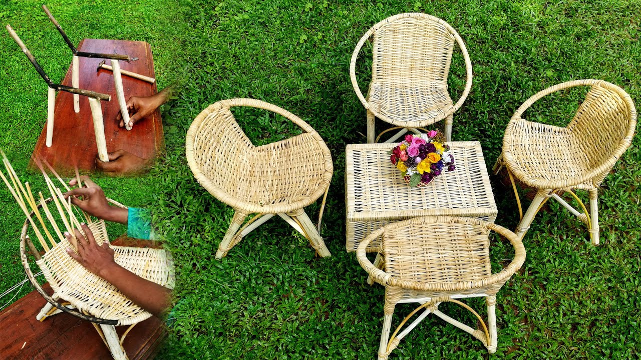 How to Make a Chair Set Using Cane/ DIY Ideas/ Amazing Weaving Techniques