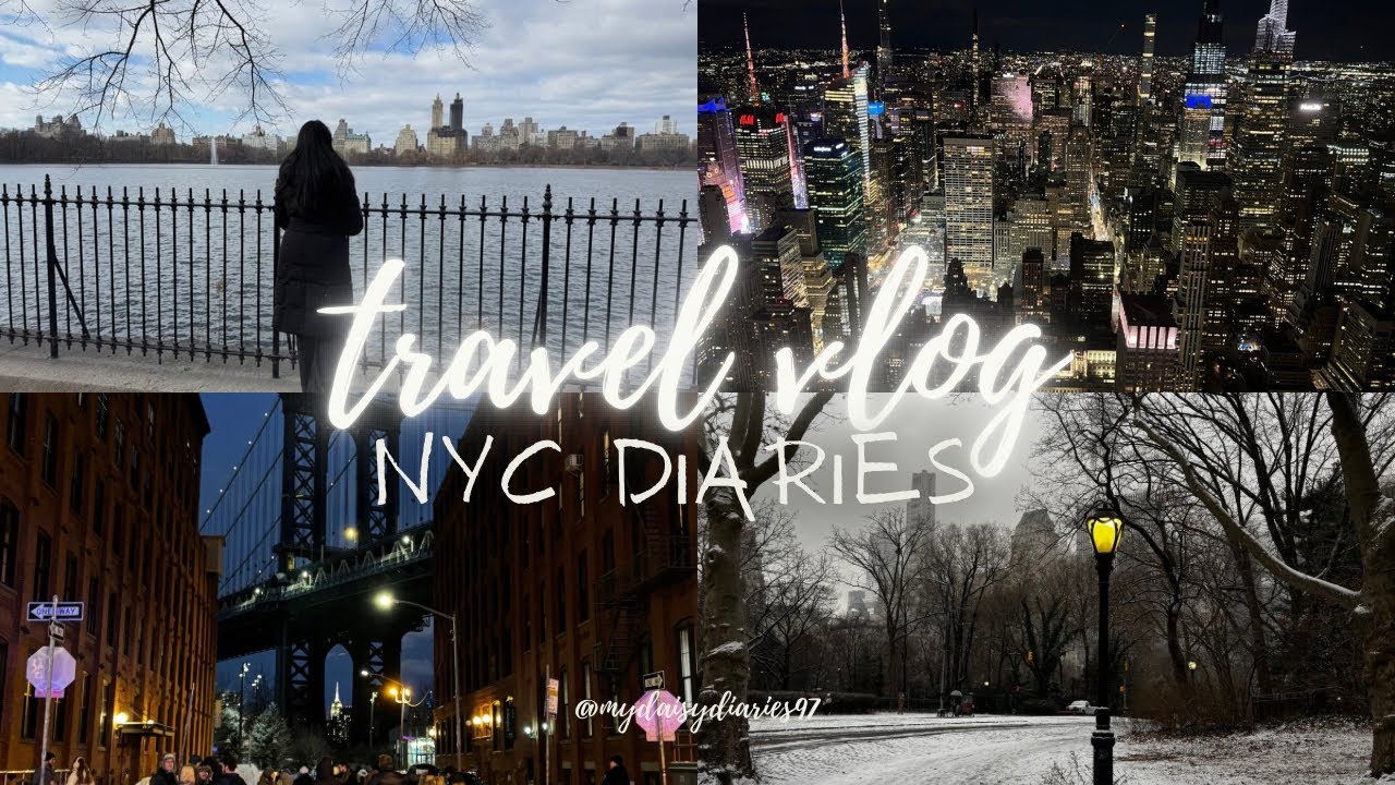 NYC Travel Vlog |  Explores Newyork 🗽, Good Food 🍕, Snow ❄️ , Shopping 🛍️