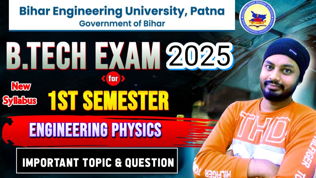 BEU Patna B.Tech 1st Semester Engineering PHYSICS Important Topic & Question #beupatna