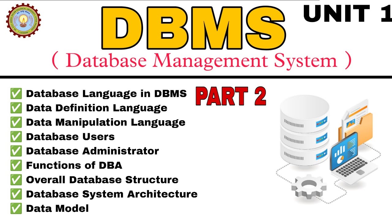 DBMS Unit 1 | Introduction to DBMS | PART 2 | AKTU B.Tech | #dbms #aktuexam 