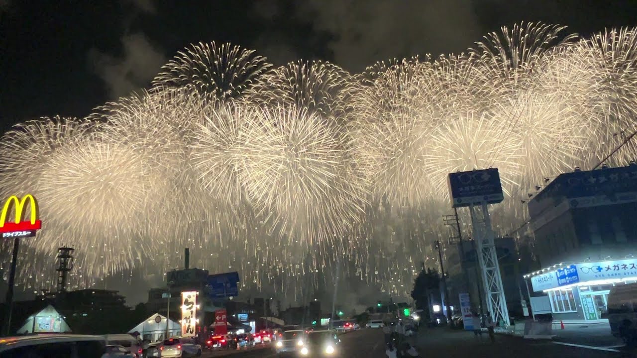 長岡花火　フェニックス2025　今年もいつも通る道で見てみた！ Nagaoka Fireworks Phoenix2025