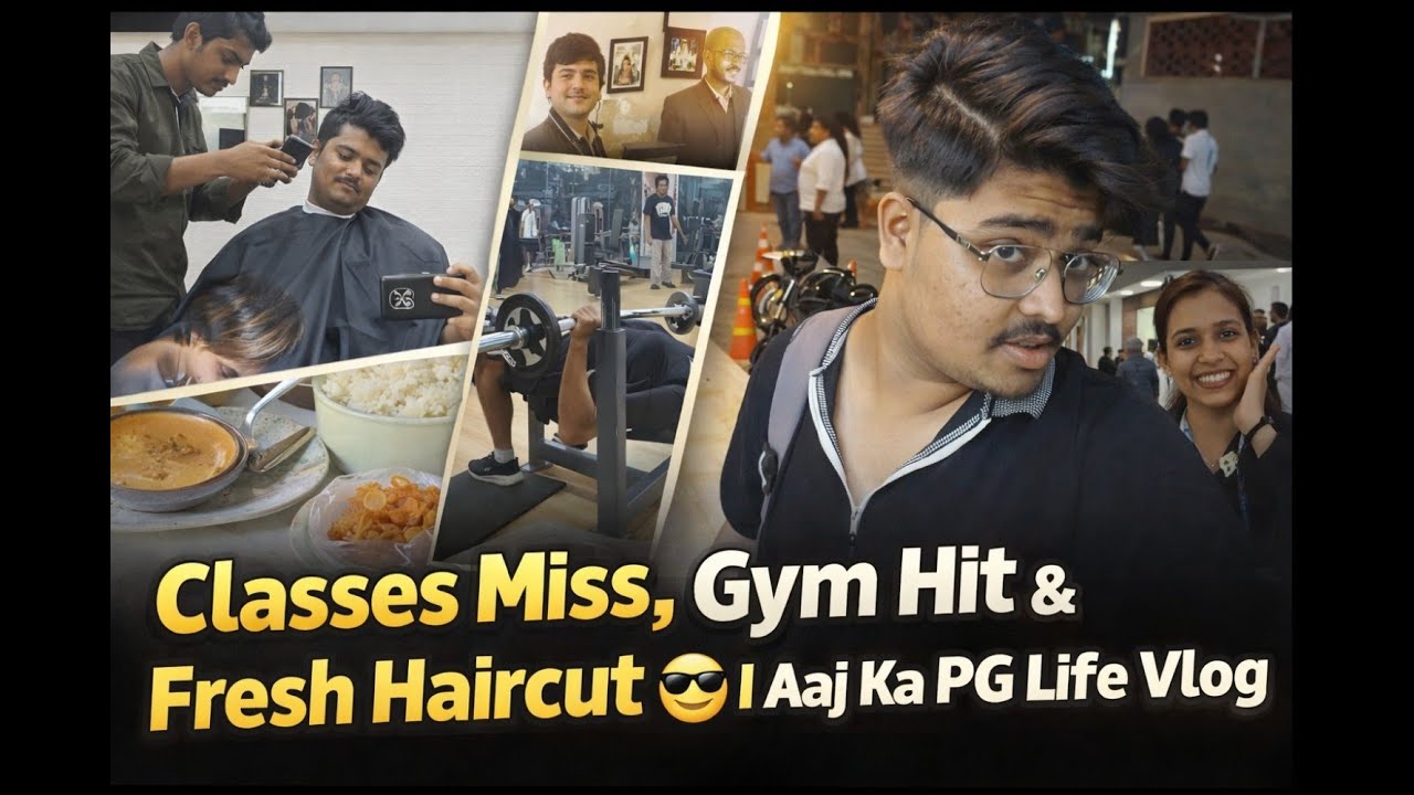 “Classes Miss, Gym Hit & Fresh Haircut 😎 | Aaj Ka PG Life Vlog” | #dailyvlog  | #collegelife | #gym