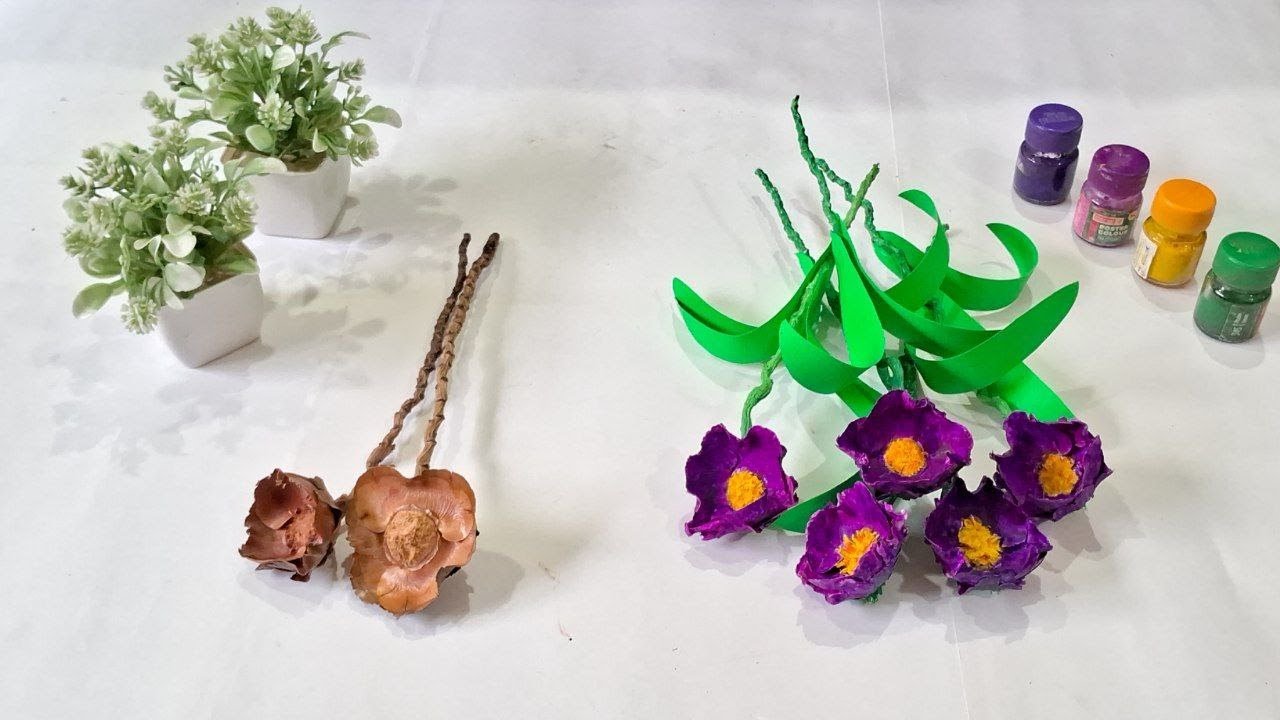 Easy, Gorgeous, Beautiful and Sustainable Artisan Flowers Using Coconut Stems | Easy DIY Guide