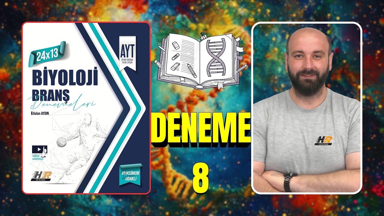HIZ VE RENK YAYINLARI 24×13 AYT BİYOLOJİ DENEME-8 ÇÖZÜMÜ