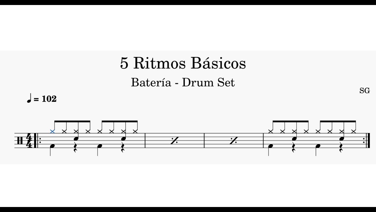 Bater&iacute;a - 5 Ritmos B&aacute;sicos (5 Basic Rhythms)