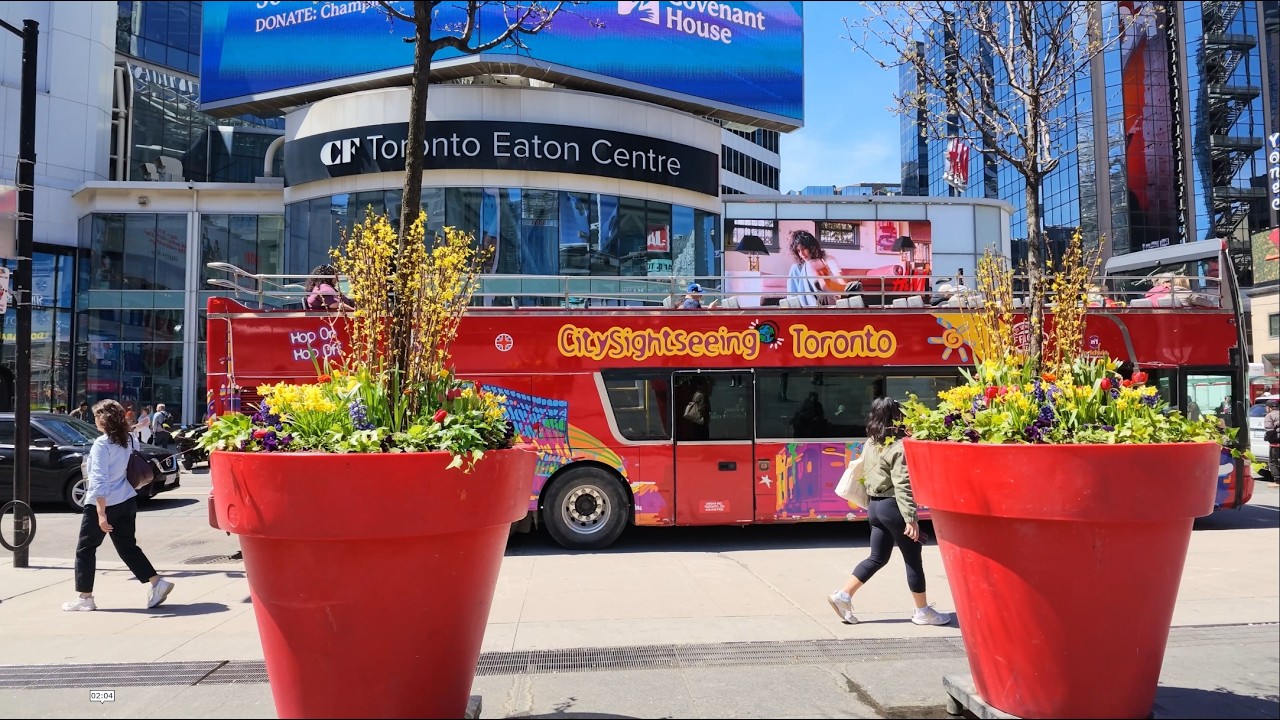 Toronto Canada travel vlog 2026 - Yonge & Dundas and Downtown Walking city life tour | 4K