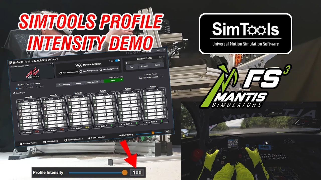 Simtools V3.0 - profile intensity demo in the Mantis FS3