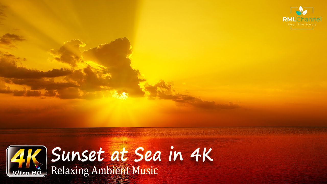 Romantic Sunset at Sea - Sunset Video in 4K - 4K Nature Relaxation Video