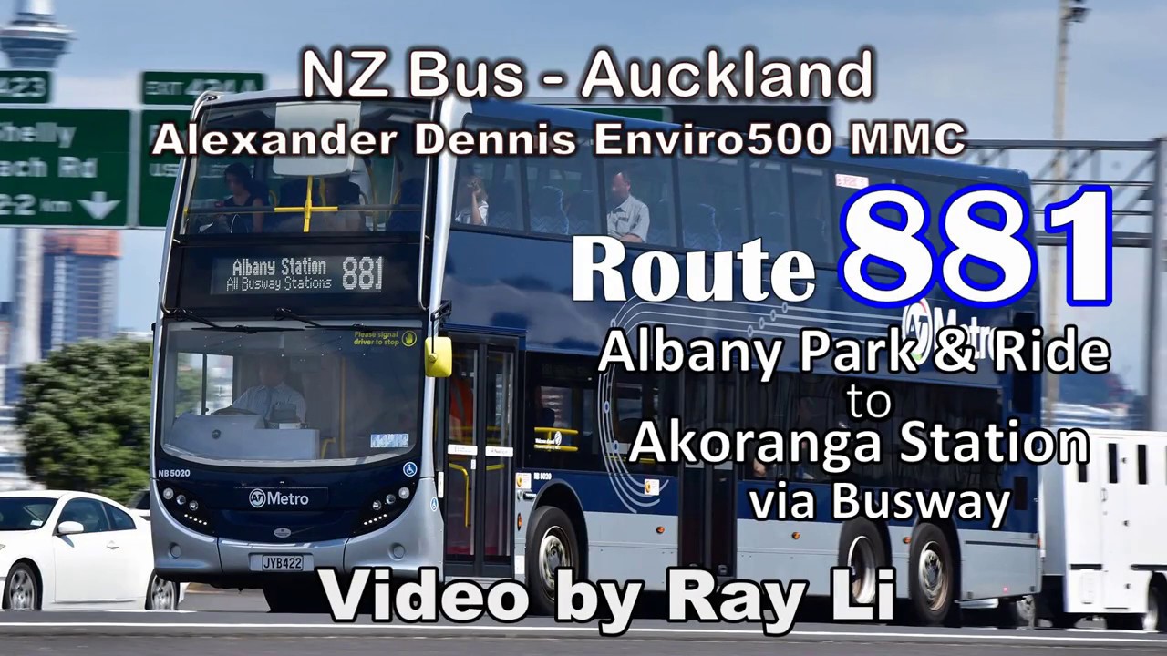 Auckland Buses #Route 881. Albany Park & Ride to Akoranga Station