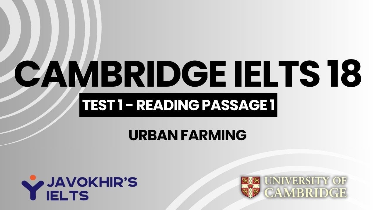 Городское фермерство | Cambridge IELTS 18, Тест 1, Отрывок для чтения 1