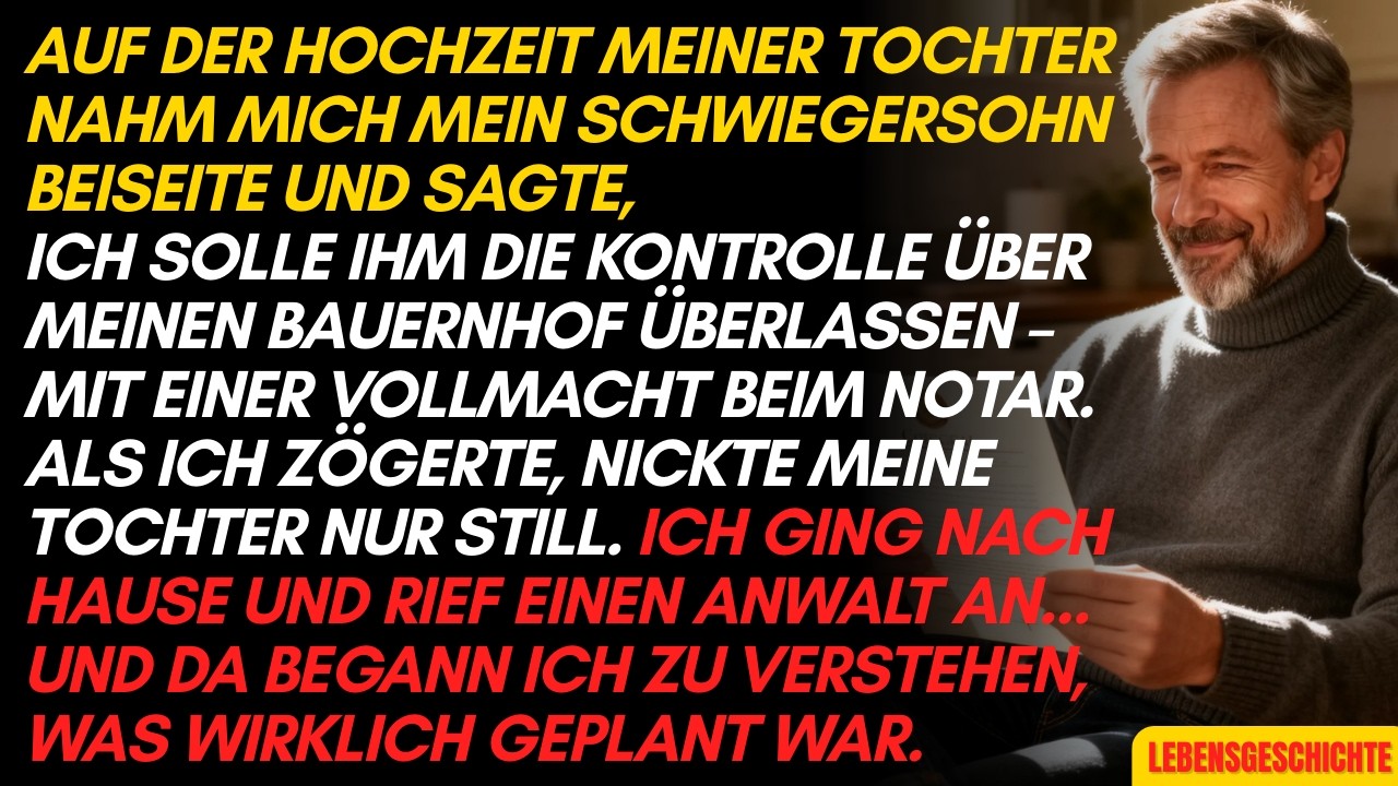 Bei der Hochzeit meiner Tochter befahl mein Schwiegersohn mir, die Hofschlüssel abzugeben vor...
