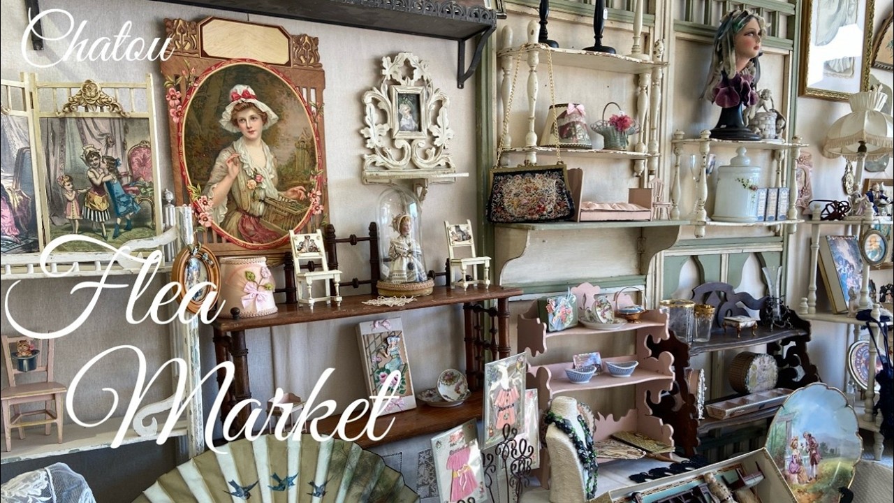 【シャトゥー蚤の市】サルグミンヌ花リムの新しいアイテム🌟Flea Market in France💛Chatou 2026春Part2 古き良き時代に想いを馳せながら散策♪Sarreguemines