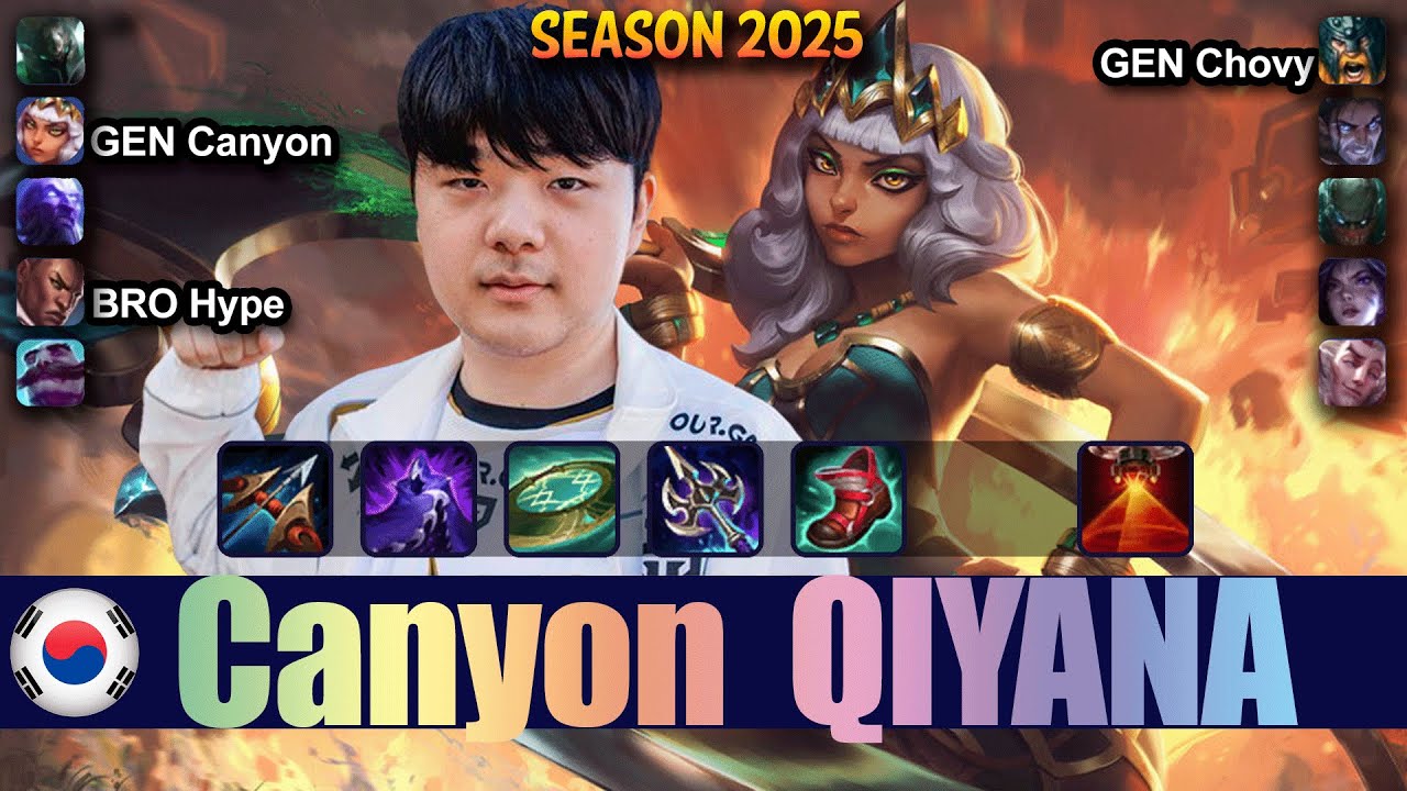 GEN Canyon QIYANA vs SYLAS Jungle - Patch 25.18 KR Ranked | lolrec