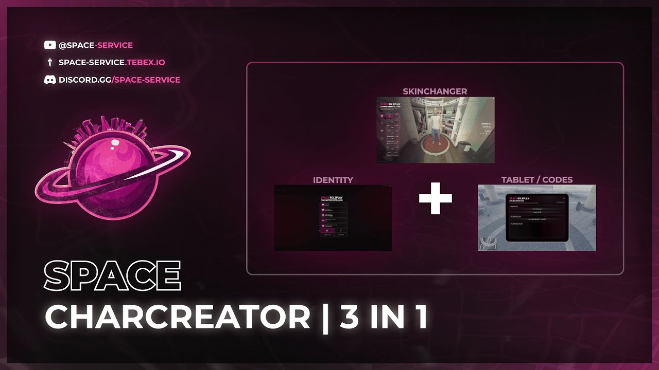 3 in 1 Charcreator | by Space-Service! [ESX][FIVEM]