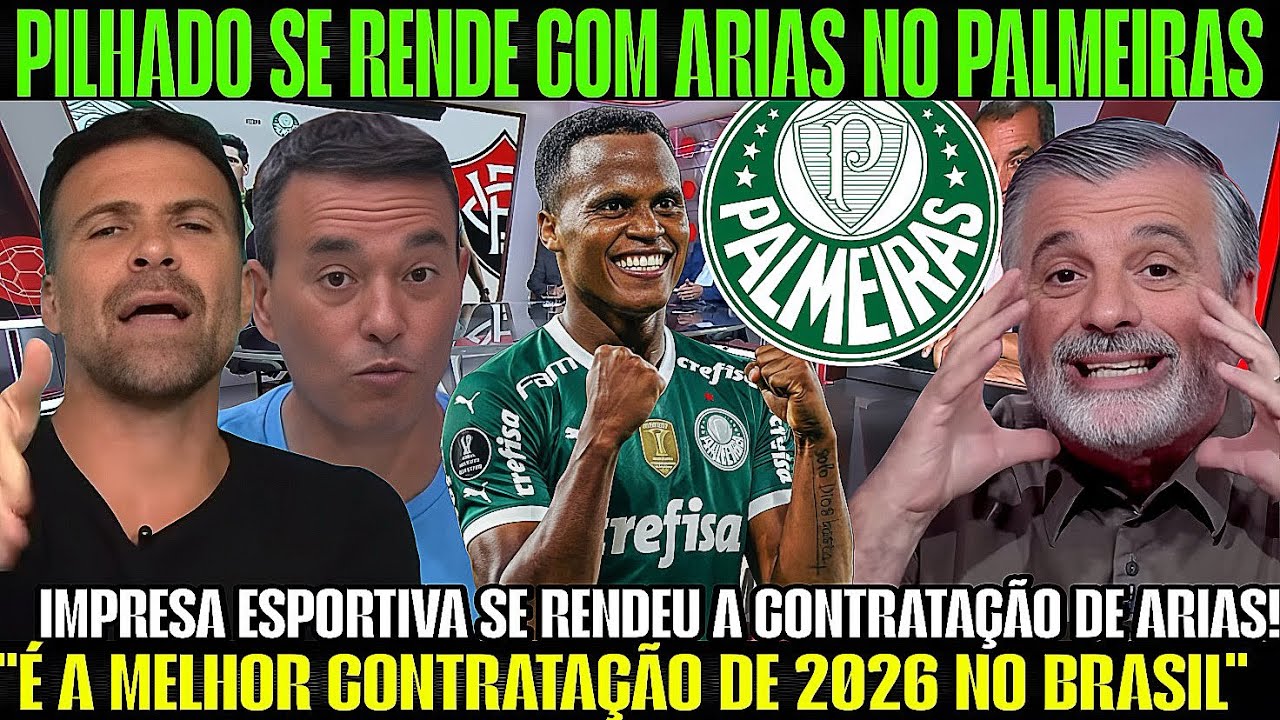 💥PALMEIRAS ACERTA CONTRATAÇÃO DE ÁRIAS E DEIXA A IMPRENSA ESPORTIVA EM CHOQUE! NOTÍCIAS DO PALMEIRAS