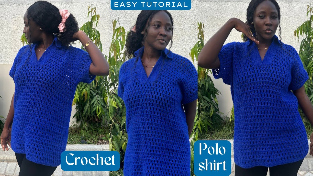 Easiest and Fastest way to Crochet a POLO SHIRT || Easy Tutorial