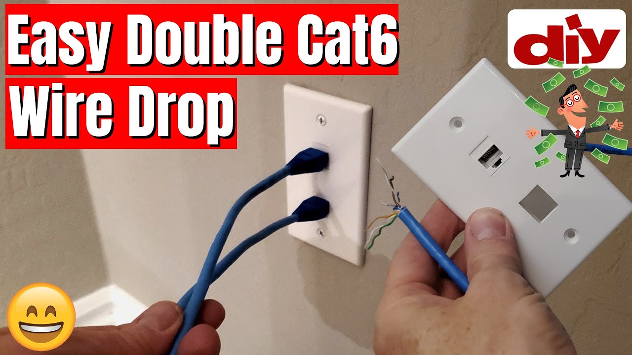 Cat6 Cable Run And Cat6 Wall Fishing - How To - QUICK & EASY!