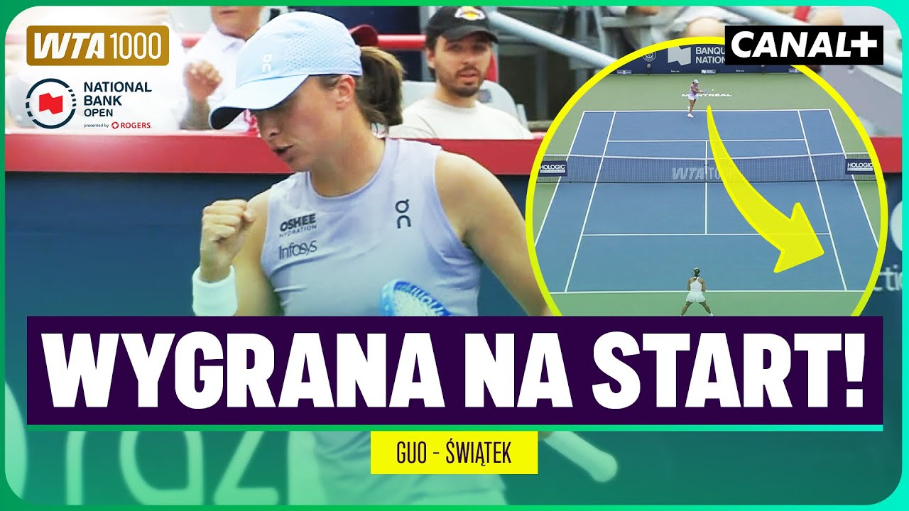 IGA WRACA NA KORT! MECZ NA PRZETARCIE W MONTREALU! ŚWIĄTEK - GUO, SKR&Oacute;T MECZU