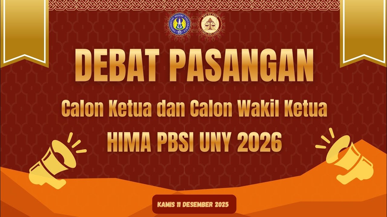 Debat Pasangan Calon Ketua dan Calon Wakil Ketua HIMA PBSI UNY 2026
