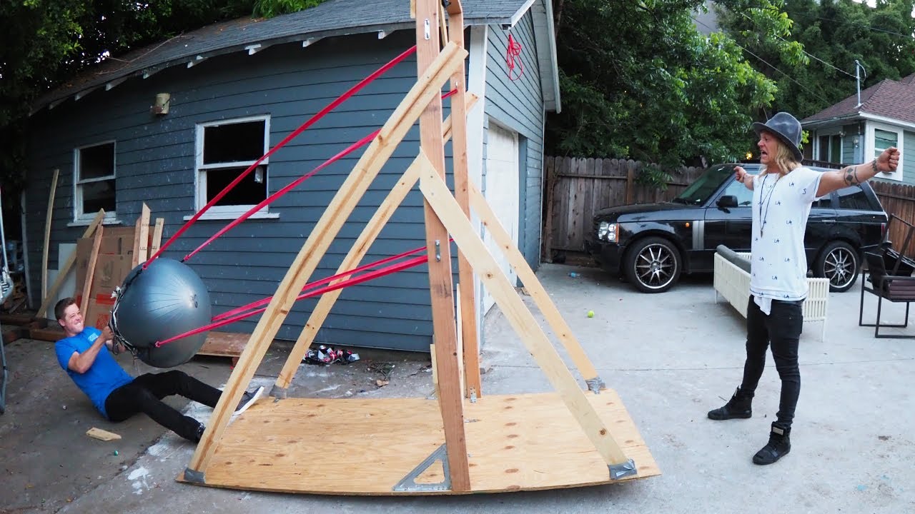 Yoga Ball Slingshot TO THE FACE!