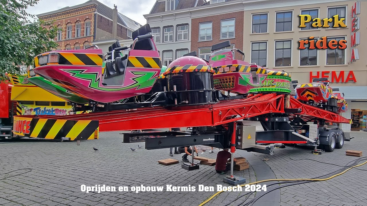 Oprijden en opbouw Kermis Den Bosch Deel 2