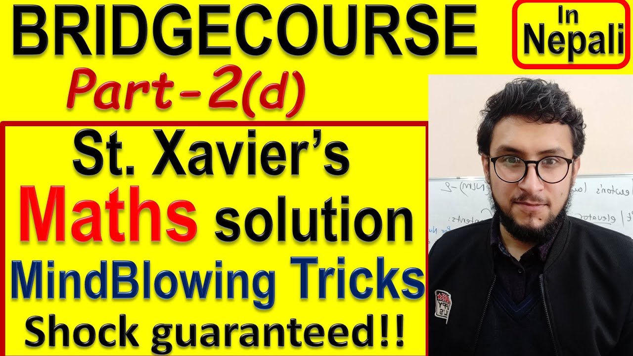 12 St Xavier's math solution||amazing tricks and shortcuts||Bridgecourse||part-2(d)||watch in 1080p