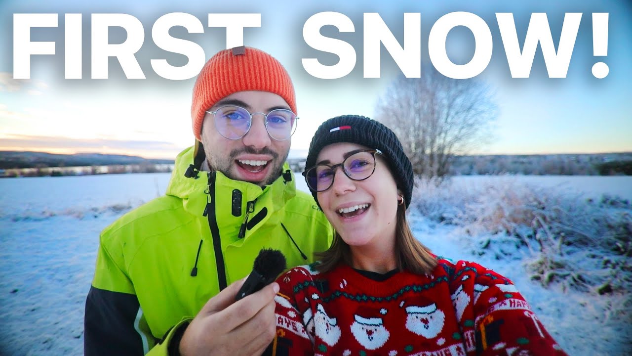 The first day of Snow in our Swedish Village!