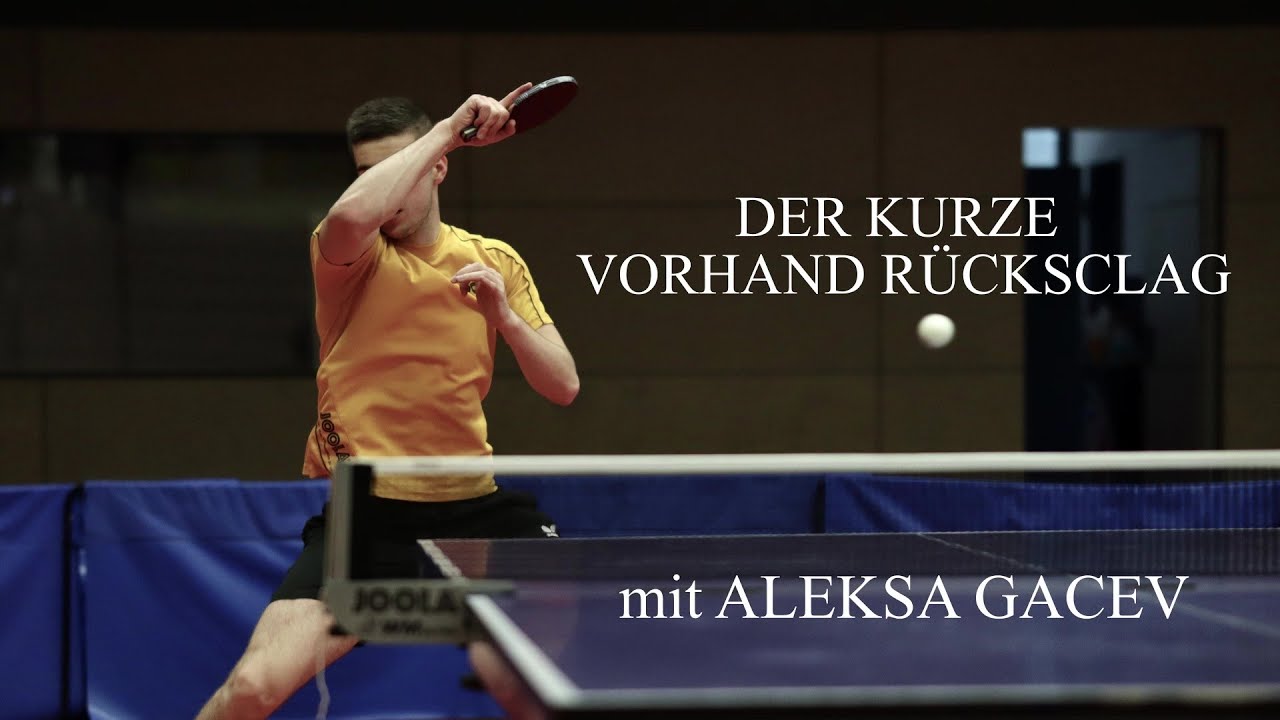 Der kurze Vorhand R&uuml;ckschlag | Tischtennis-Techniken | Jan Zibrat/Aleksa Gacev | VDTT-Projekt Kr&auml;mer