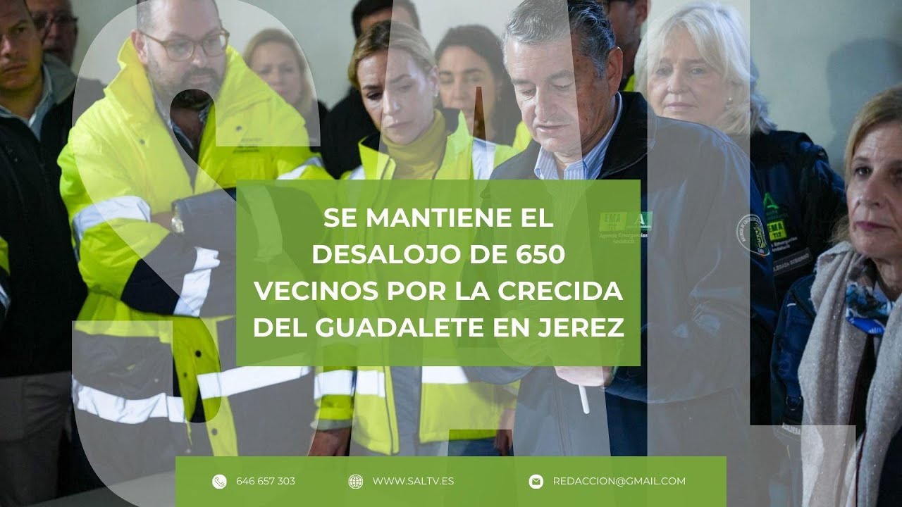 Se mantiene el desalojo de 650 vecinos por la crecida del Guadalete en Jerez