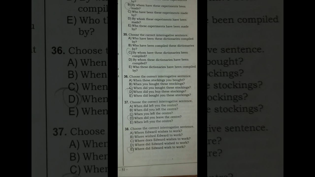 Toplu- Questions given to the secondary parts of the sentences