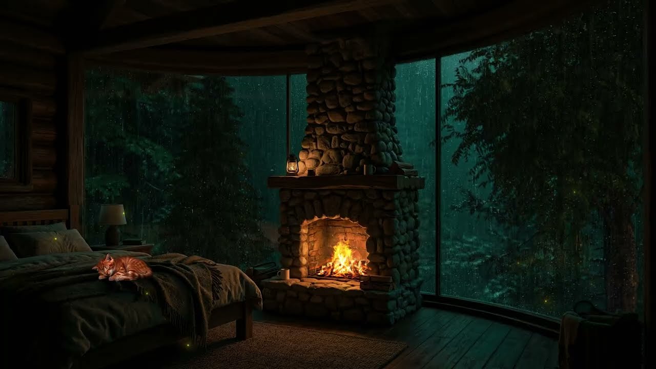Нежные Звуки Садового Дождя Для Глубокого Сна 🌧 (Без Рекламы) | Уютная Ночная Атмосфера В Спальн...