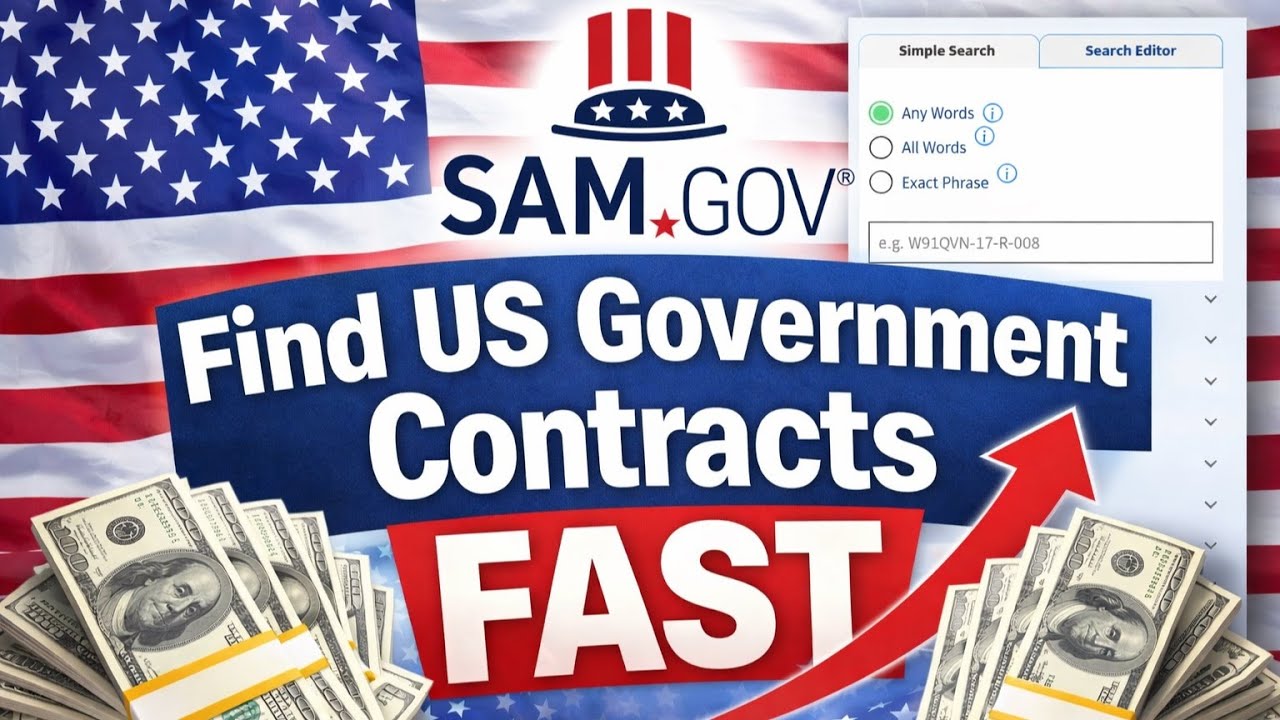 How to Find Government Contracts on SAM.gov | Step-by-Step Beginner Guide.