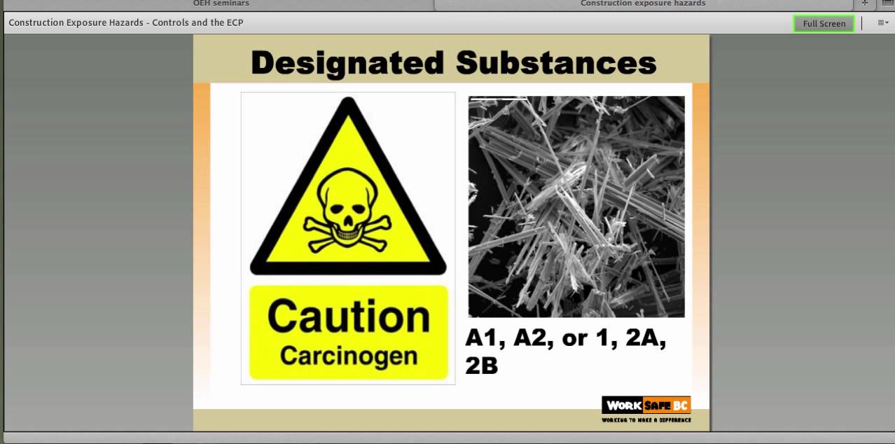 Construction exposure hazards -- controls and the Exposure Control Plan