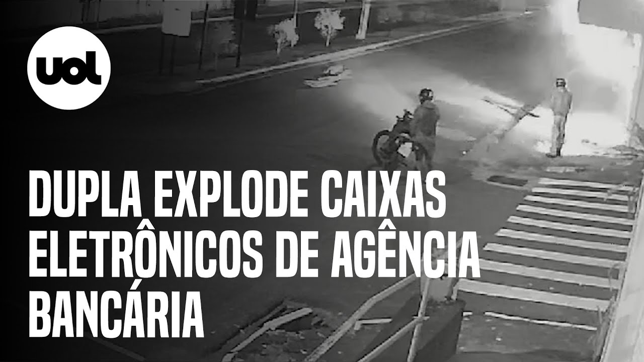 Homens explodem caixas eletrônicos de agência bancária no norte do Paraná