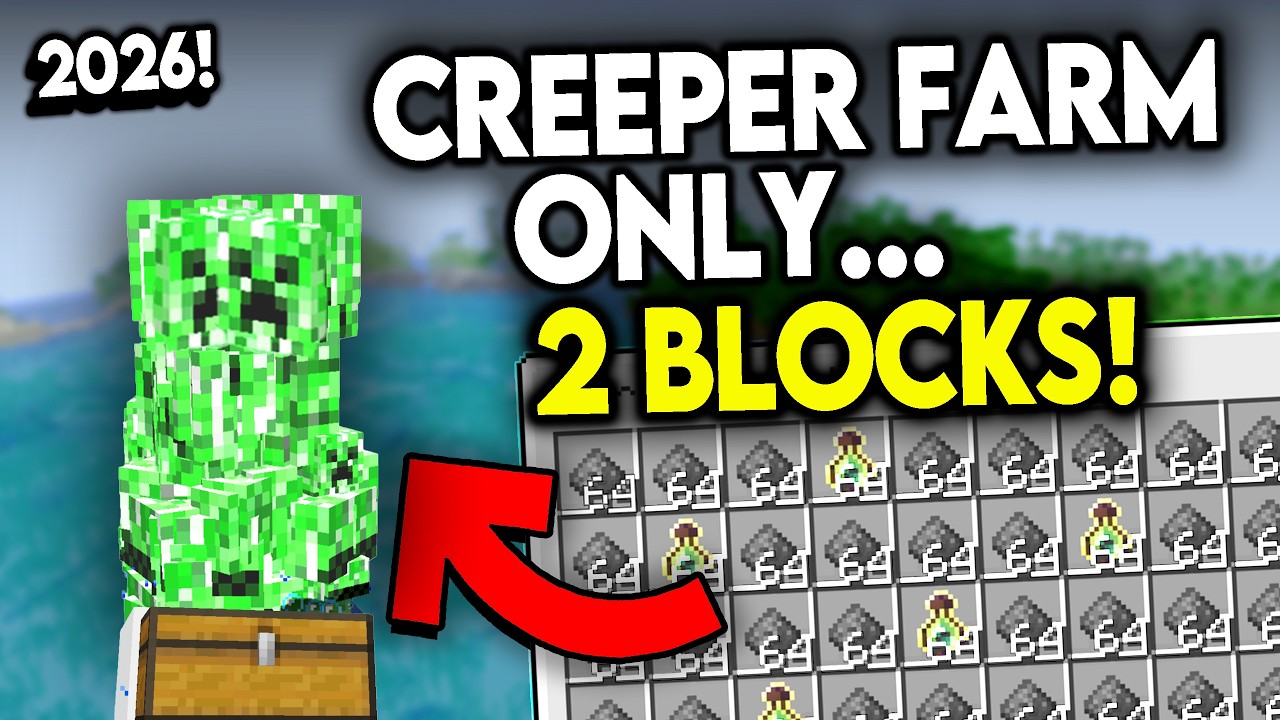 Stacks in Minutes! INSANE Creeper Farm Minecraft 1.21+