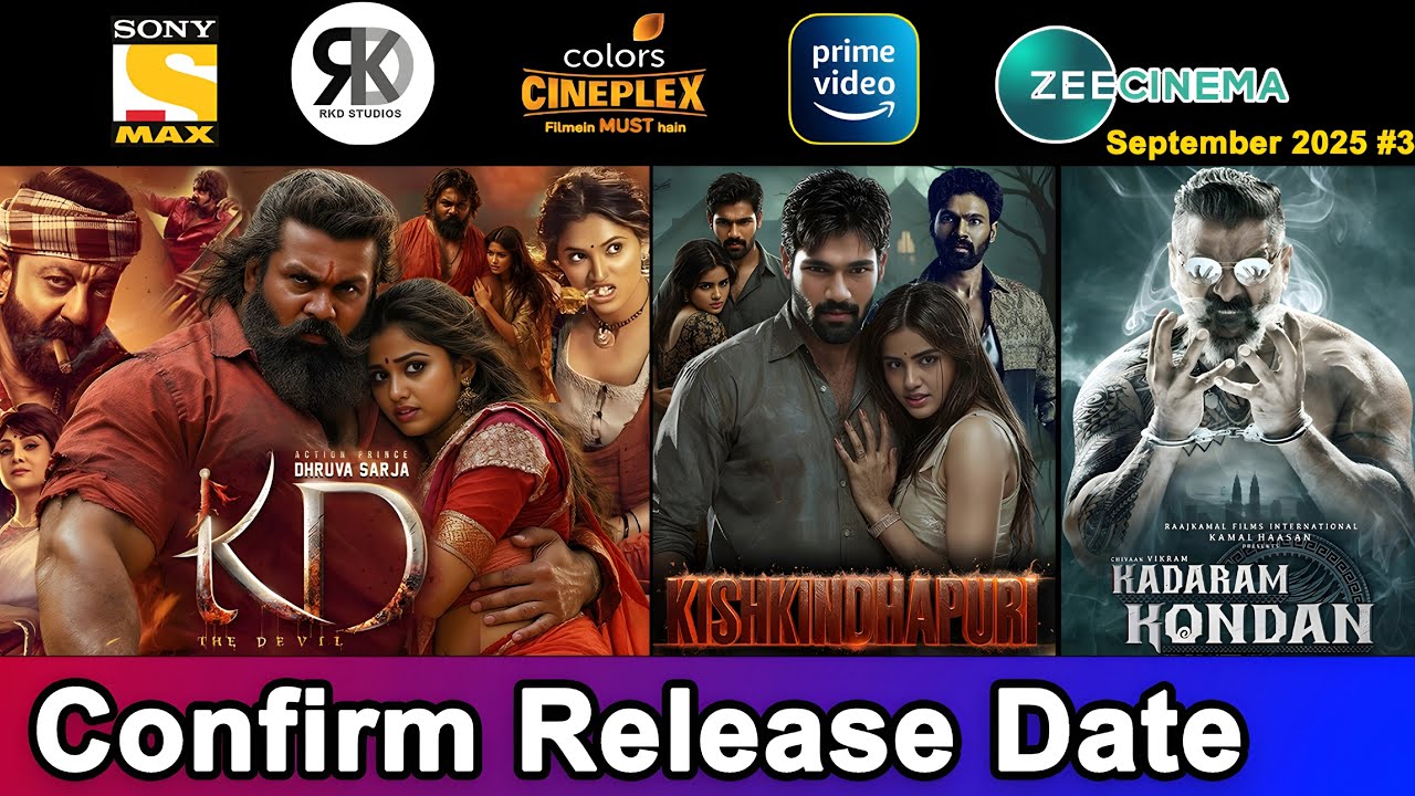 3 Upcoming South Hindi Dubbed Movies | Confirm Release Date | KD The Devil | September 2025 #3