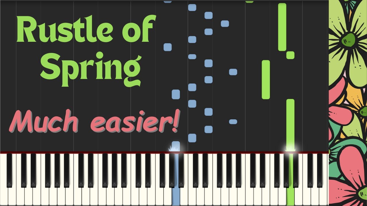 Rustle of Spring - Easier to Play! | Synthesia Piano Tutorial