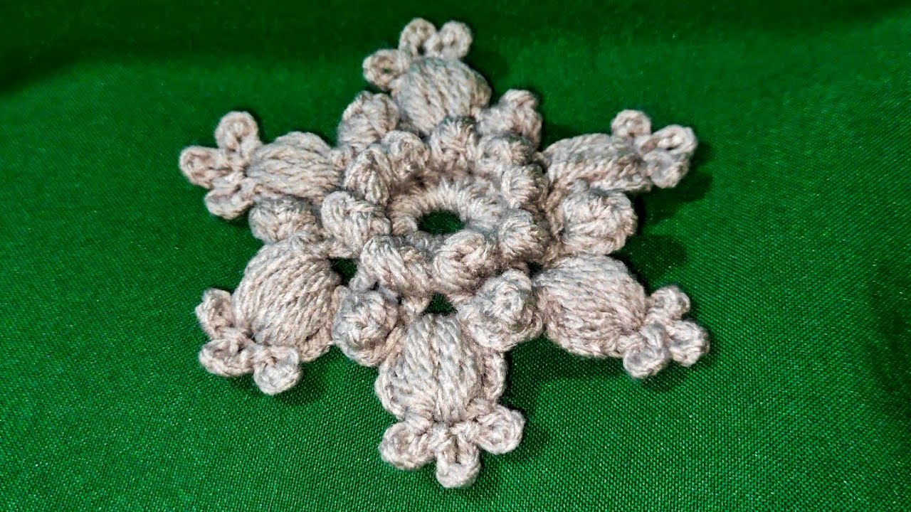 цветок ПУХЛЯШ  для ирландского кружева 🌺  Irish lace flower 🌺  knitted lace