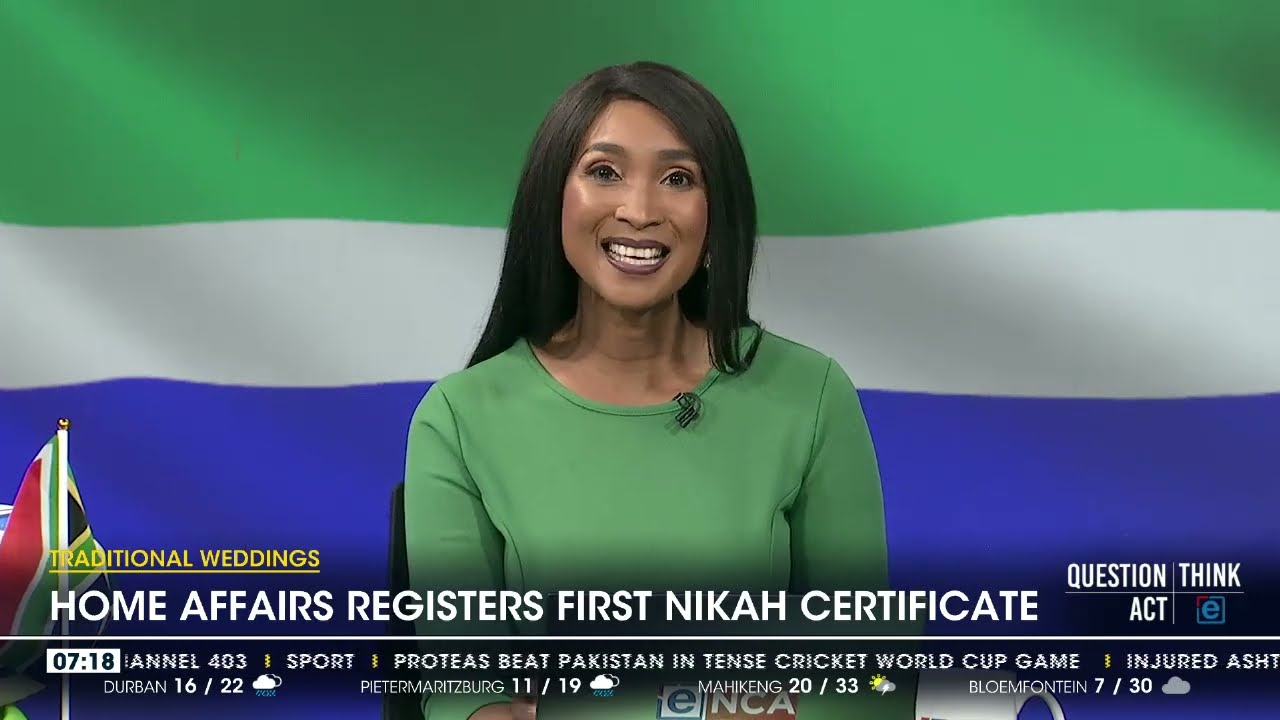 Home Affairs registers first Nikah certificate