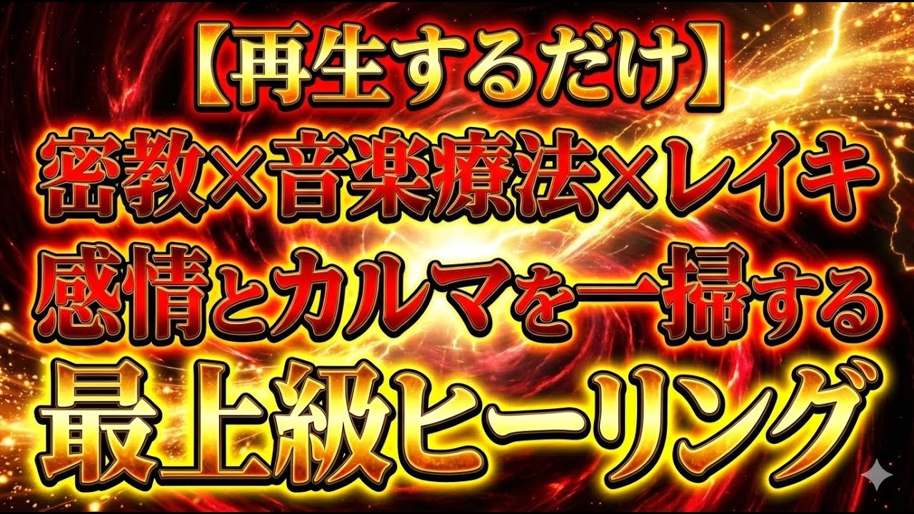 【再生するだけ】密教×音楽療法×レイキ｜感情とカルマを一掃する最上級ヒーリング