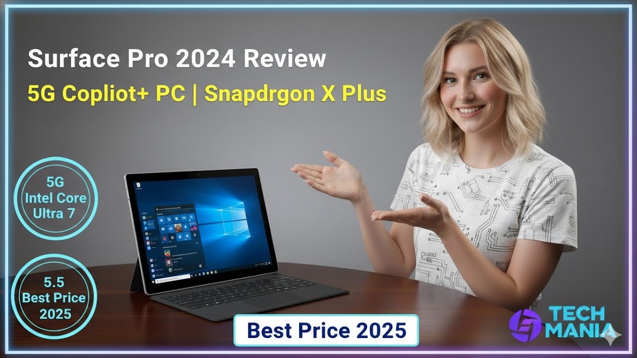 Surface Pro 2024 Review | 5G Copilot+ PC | Snapdragon X Plus | Best Price 2025 | Tech Mania