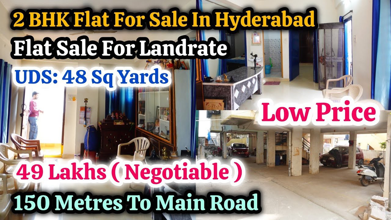 49 Lakhs || 2 BHK Flat For Sale 🏩 || Flat Sale For Land Rate || Low-Price || GHMC || Code:PAR-959 ✨️