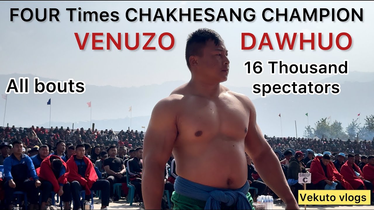 Champ VENUZO DAWHUO all bouts at CHAKHESANG Wrestling meet 2024