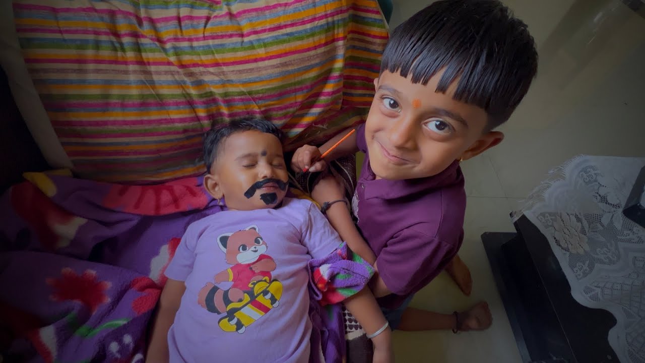 माऊलीने मुन्नीची मोठी गंमत केली 🫣#भांडण 