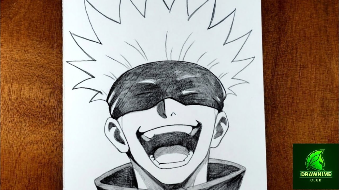 Gojo Satoru Easy Drawing |  Step by Step 
