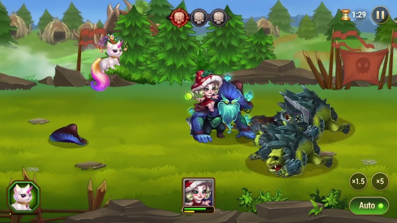 Hero Wars - Merlin VS Orge BOSS (Chapter 3 - Leader's Tent) SOLO